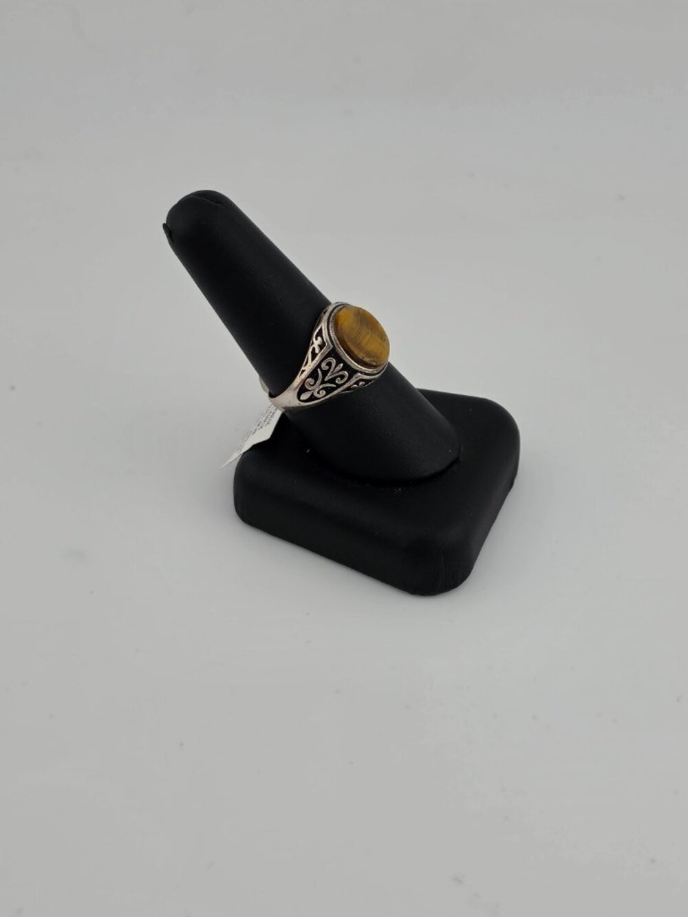 Sterling Silver 925 Tiger Eye Gemstone Statement Ring - Picture 6 of 8